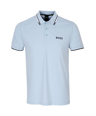 #ad HUGO BOSS Paddy Pro Men’s Regula Fit Polo Shirt in Open Blue 50469094 471
