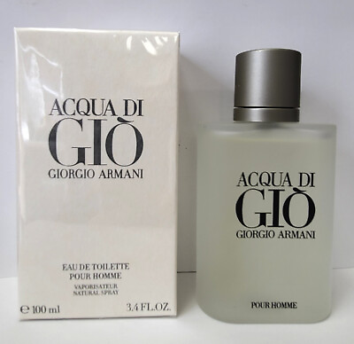 #ad Giorgio Armani Acqua Di Gio 3.4oz Men#x27;s Eau De Toilette Spray Brand New Sealed