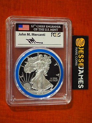 #ad 2013 W PROOF SILVER EAGLE PCGS PR70 DCAM MERCANTI SIGNED MINT ENGRAVER SERIES