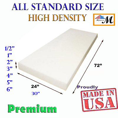 #ad High Density Upholstery Seat Foam Cushion Replacement Per Sheet Standard Sizes
