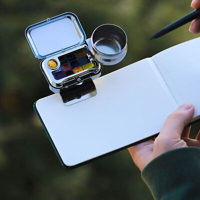 #ad Mini Portable Paint Box Watercolor Dispenser Set Travel Watercolor Set Palette
