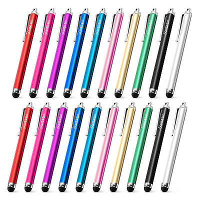 #ad 20 Pack Universal Capacitive Stylus Pen for All Touch Screens 10 Multicolor