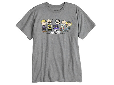 #ad Peanuts Gang Short Sleeve Boyfriend Tee Juniors Womens Snoopy T Shirt NWT $11.95