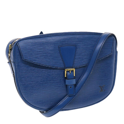 #ad LOUIS VUITTON Epi June Feuille Shoulder Bag Blue M52155 LV Auth bs7226