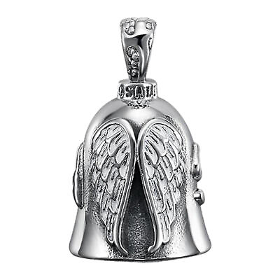 #ad White Winged Motorcycle Bell Angel Guardian Biker Riding Bell