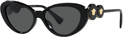#ad VERSACE VE4433U GB1 87 Black Dark Grey 54mm Women#x27;s Sunglasses