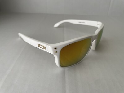 #ad Oakley Holbrook Sunglasses OO9102 18 Polished White 24K Gold Iridium