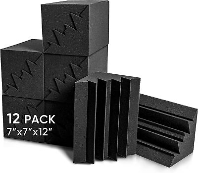 #ad Acoustics 12Pack Acoustic Foam Panels 7X 7X12quot; Sound Absorbing Panel Studio Foam