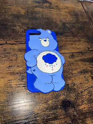 #ad Care Bears Grumpy Bear 3D Silicone Iphone Case 6 7 8