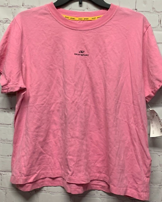 #ad DKNY Women#x27;s Logo T Shirt Pink LARGE NEW