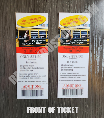 #ad 2 Peterman Reality Bus Tour Tickets Seinfeld George Costanza Parody So Cool