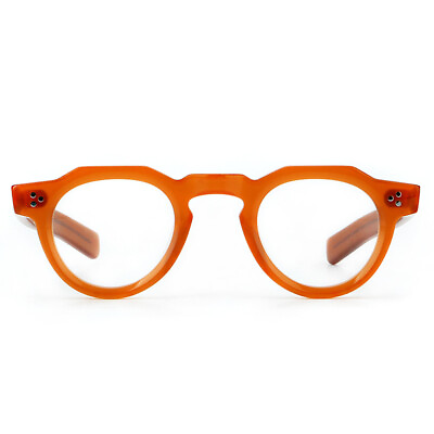 #ad Luxury Reading Glasses Men Women Readers Acetate Retro Orange Eyeglass frames