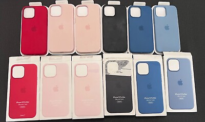 #ad Lot of 6 Damaged Genuine Apple Silicone iPhone Cases 13 Pro Max