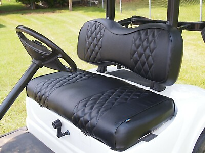 #ad 2 PCS Black EZGO Seat Cover For TXT Medalist 94 13 Golf Cart 1 2quot; Extra Cushion