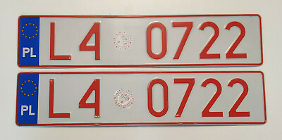 #ad Poland License Plate Original 2 Auto Plates