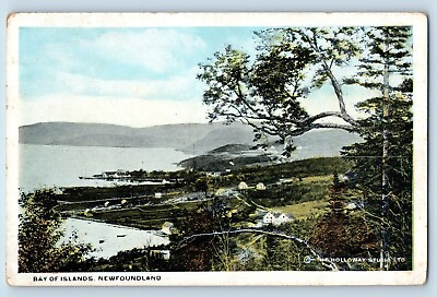 #ad Newfoundland Canada Postcard View Of Bay Of Islands c1910#x27;s Unposted Antique
