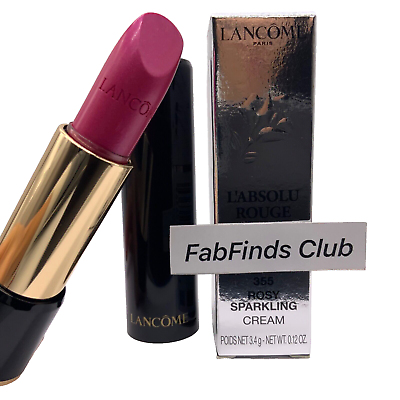 #ad Lancôme L#x27;Absolu Rouge Lipstick 355 Rosy Sparkling Cream New in Box