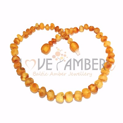 #ad 100% Genuine Raw Honey Baltic Amber Kids Necklace Love Amber x UK Bees Knees