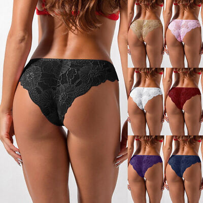#ad Sexy Women Lace Panties Knickers Lingerie Seamless Underwear G string Briefs US