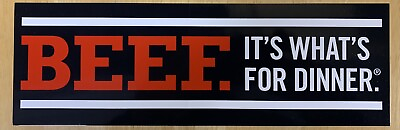 #ad Beef It’s What’s For Dinner Bumper Sticker New Style