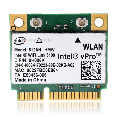 #ad Intel 5100 WIFI 512AN MMW 300Mbps Mini PCI E Wireless WLAN Card 2.4 5GHz Module