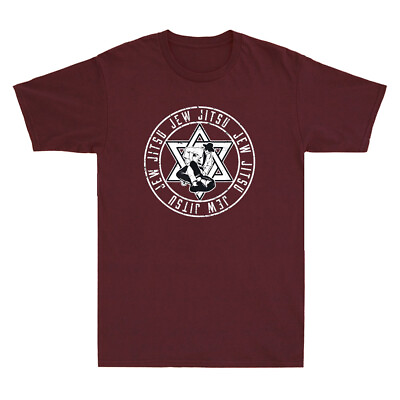 #ad Jew Jitsu Funny Jewish Martial Arts Jiu Jitsu BJJ Krav Maga Vintage Mens T Shirt $16.99