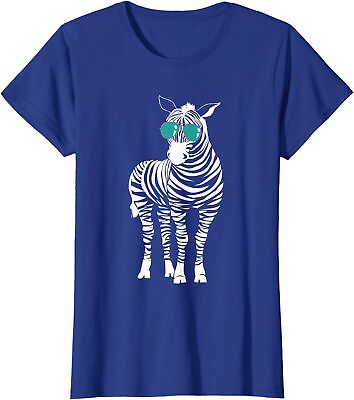 #ad Cool Sunglasses Zebra Zookeeper Wildlife Animal Ladies#x27; Crewneck T Shirt