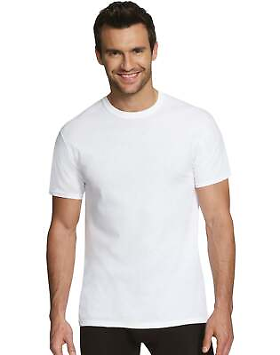 #ad Hanes 3 Pack Men T Shirt Tee Comfort Fit White Crew Neck Undershirt Short Sleeve