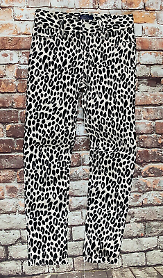 #ad Children#x27;s Place Pants Kids 6 7 Black Beige Girls Leopard