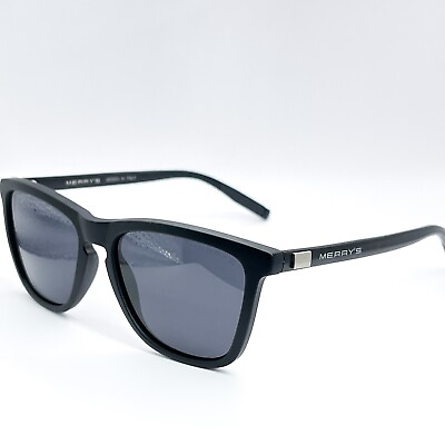 #ad Merry#x27;s S8702 Black Unisex Polarized Aluminum Sunglasses 54 17 140