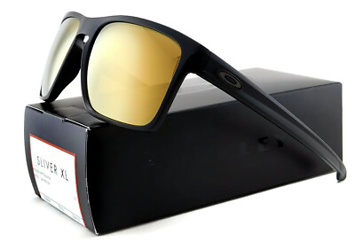 #ad New Oakley SLIVER XL Sunglasses Matte Black 24K Iridium Lens