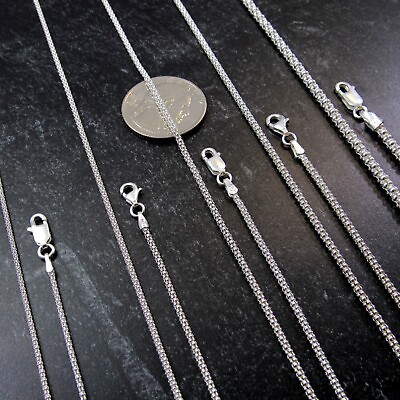 #ad Solid Genuine 925 Sterling Silver Women#x27;s Italian Popcorn Garland Chain Necklace