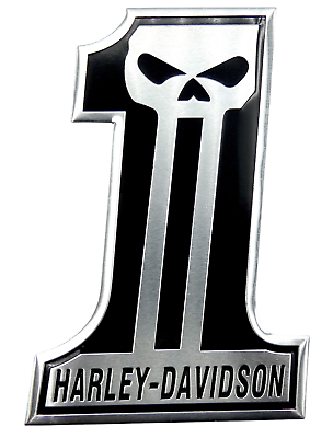 #ad 1x Aluminum Motorcycle Gas Tank Emblem Harley Number 1 Harley Davidson Style $8.87