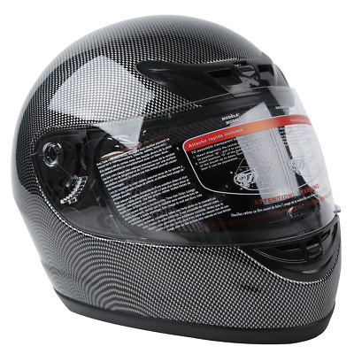 #ad Carbon Fiber Black DOT Flip Up Full Face Motorcycle Street Helmet S M L XL TCMT