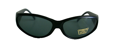 #ad NWT Vintage 90#x27;s PC Rectangle Sport Wrap Polarized Sunglasses M.Black