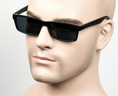 #ad Gangster Slim Square Sunglasses OG LOC Style Dark Smoke Gray Polarized 59PL $9.54