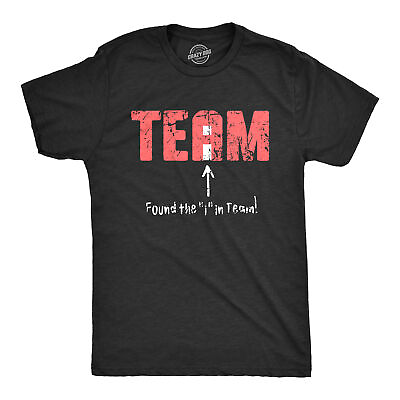 #ad Mens Found The I In Team T Shirt Funny Sarcastic Spelling Joke Tee For Guys