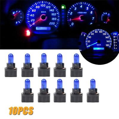 #ad 10pcs Purple T5 SMD Car LED Dashboard Instrument Interior Light Lamp Bulbs