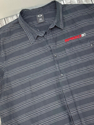 #ad Oakley Speed51 Racing Polo Shirt Short Sleeve Black Mens XLarge