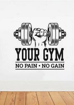 #ad Wall Sticker GYM Fitness Sport Weight Bodybuilding Muscle Decal Workout Exercise