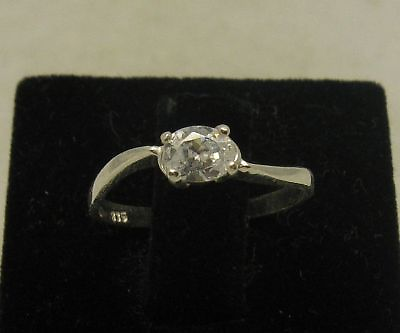 #ad Stylish Genuine Sterling Silver Engagement Ring Solid 925 Perfect Quality $18.00