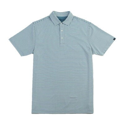 #ad Oxford Dowling SS Coolmax Stripe Golf Shirt NWT LARGE L NEW performance polo