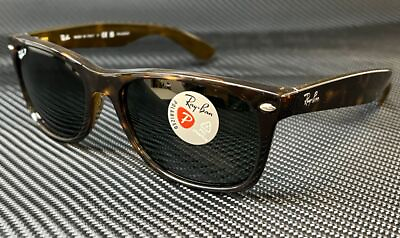 #ad RAY BAN RB2132 902 58 Wayfarer Brown Havana Men#x27;s Polarized 55 mm Sunglasses