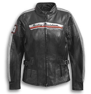 #ad NEW Harley Womens Adraga Waterproof Leather Jacket 3 Vent S 98010 20VW O000S $292.50