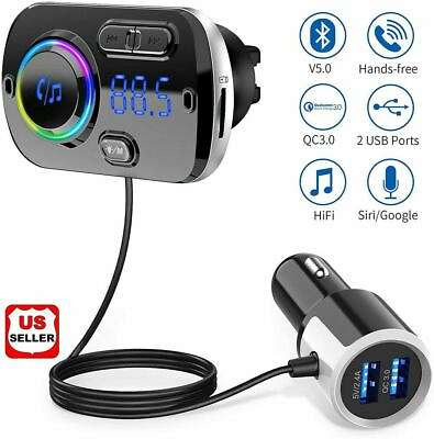 #ad Handsfree Bluetooth FM Transmitter Wireless Radio Adapter Car Kit Mp3 Player USB $17.99
