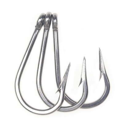 #ad Saltwater Fishing Hooks 5 0 12 0 Stainless Steel Heavy Duty Hook For Big Fish