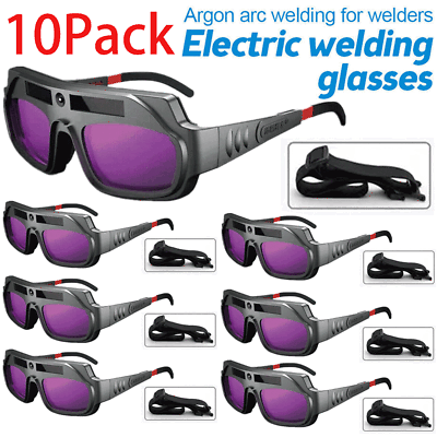 #ad 10x Auto Darkening Welding Goggles Welder Glasses Welding Helmet Mask Sprayproof