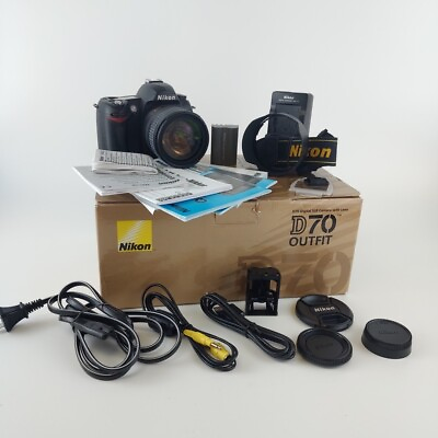 #ad Nikon D70 Digital SLR Camera w AF S 18 70mm f 3.5 4.5 G DX ED Lens SC ≤6100