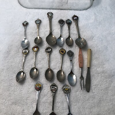 #ad Collector Spoons 13 Total