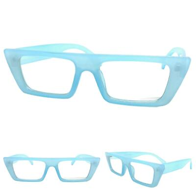 #ad New Classy Elegant Contemporary Modern Clear Lens EYE GLASSES Blue Fashion Frame